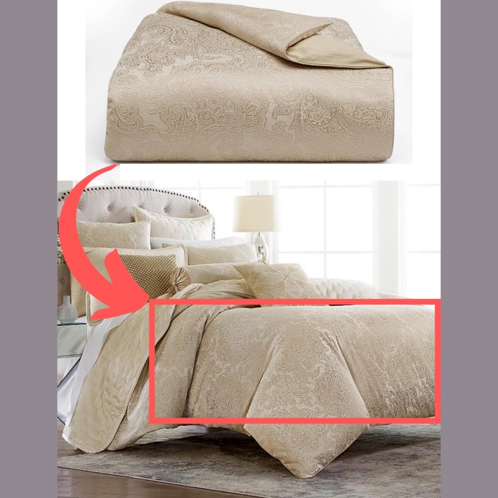 NEW Hotel Collection [ Full/ Queen ] Engraved Paisley Duvet Cover‎ Only - Picture 11 of 12